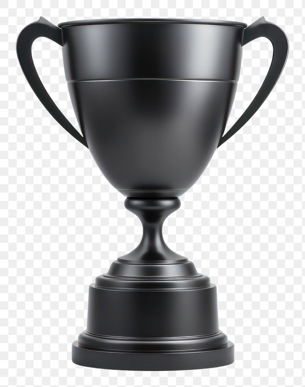 PNG  A trophy cup black achievement refreshment. AI generated Image by rawpixel.