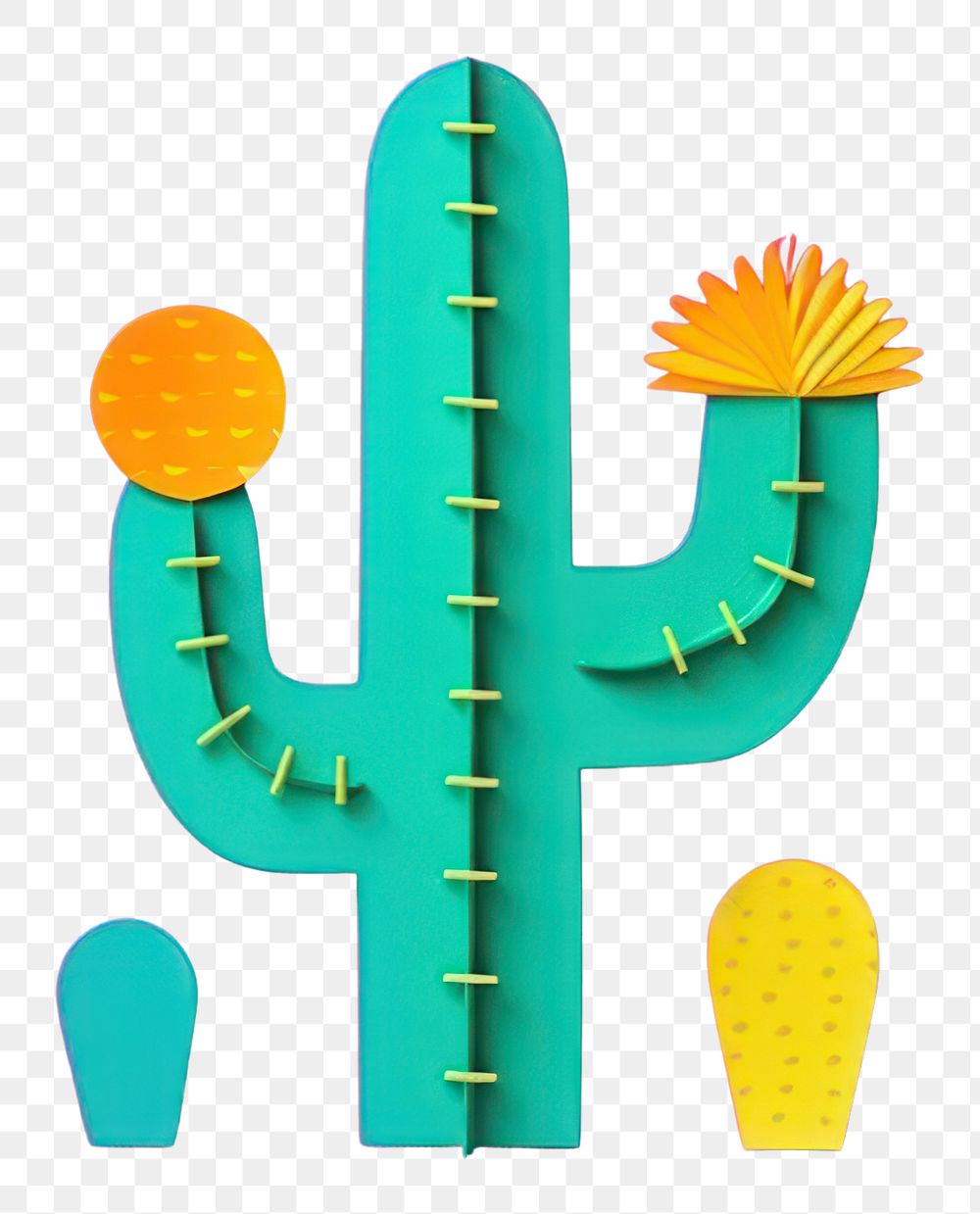 PNG  Cactus plant representation creativity. AI generated Image by rawpixel.