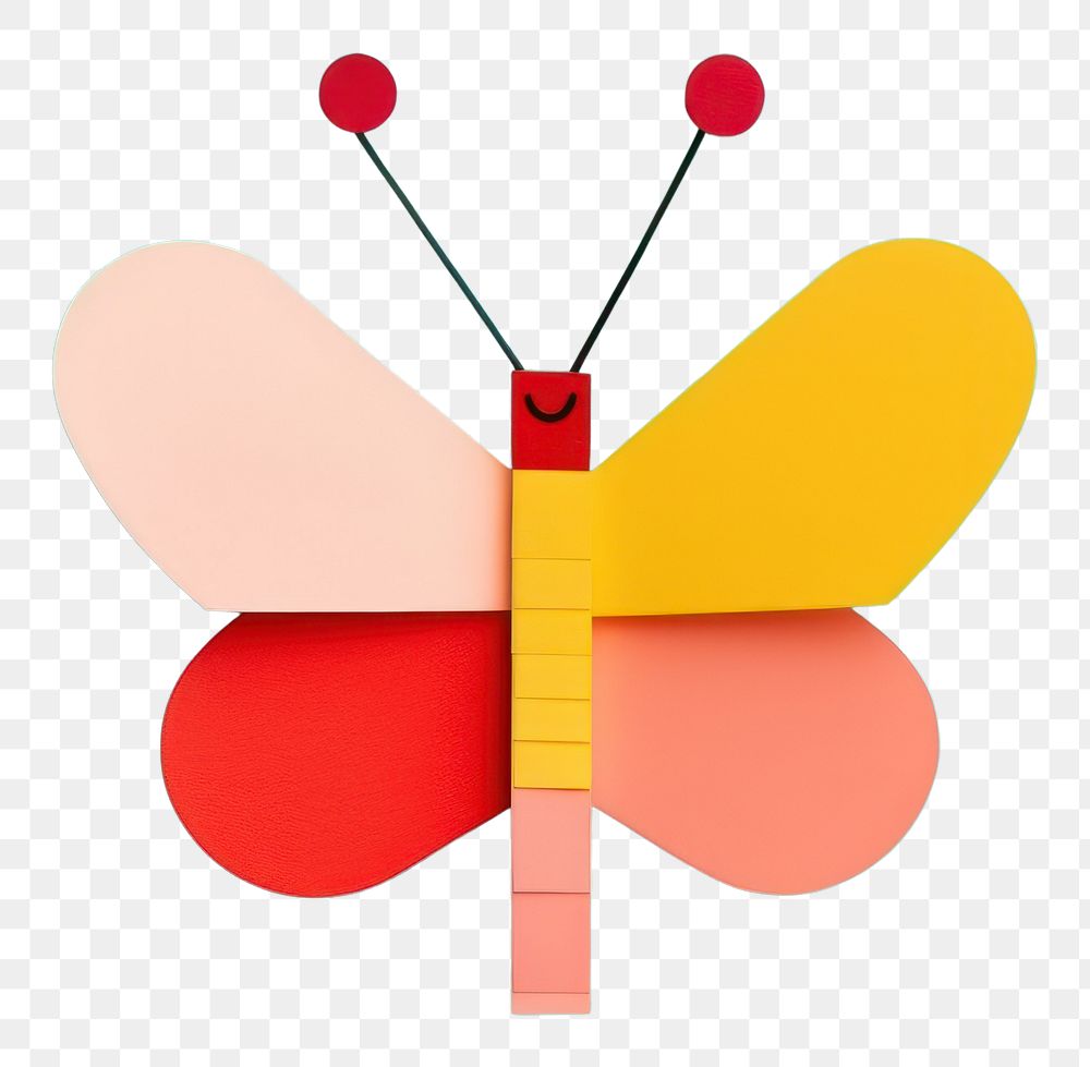 PNG  A cute butterfly with a flower insect magnification creativity. AI generated Image by rawpixel.
