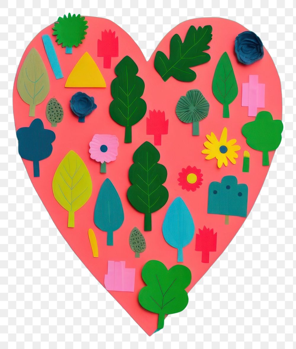 PNG Green heart pink pink background creativity. AI generated Image by rawpixel.