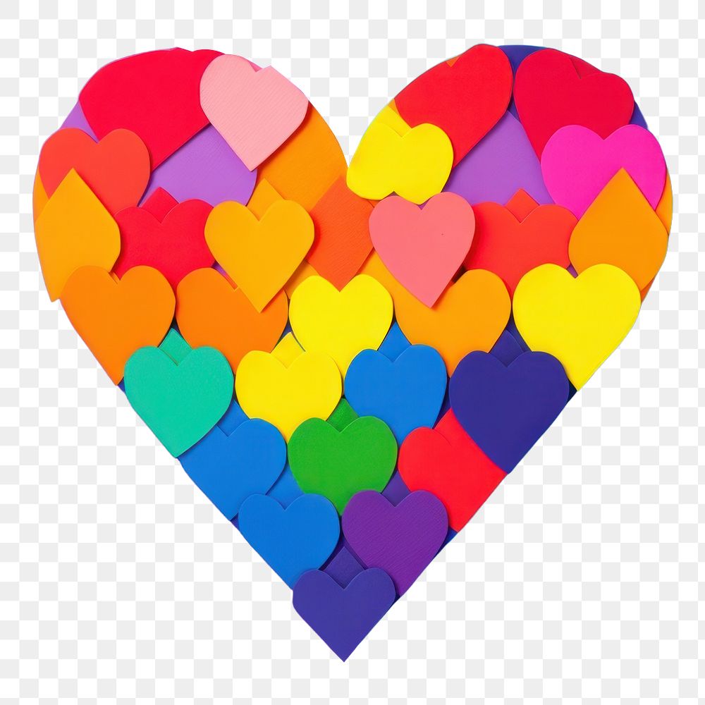 PNG  Rainbow heart backgrounds creativity variation. AI generated Image by rawpixel.