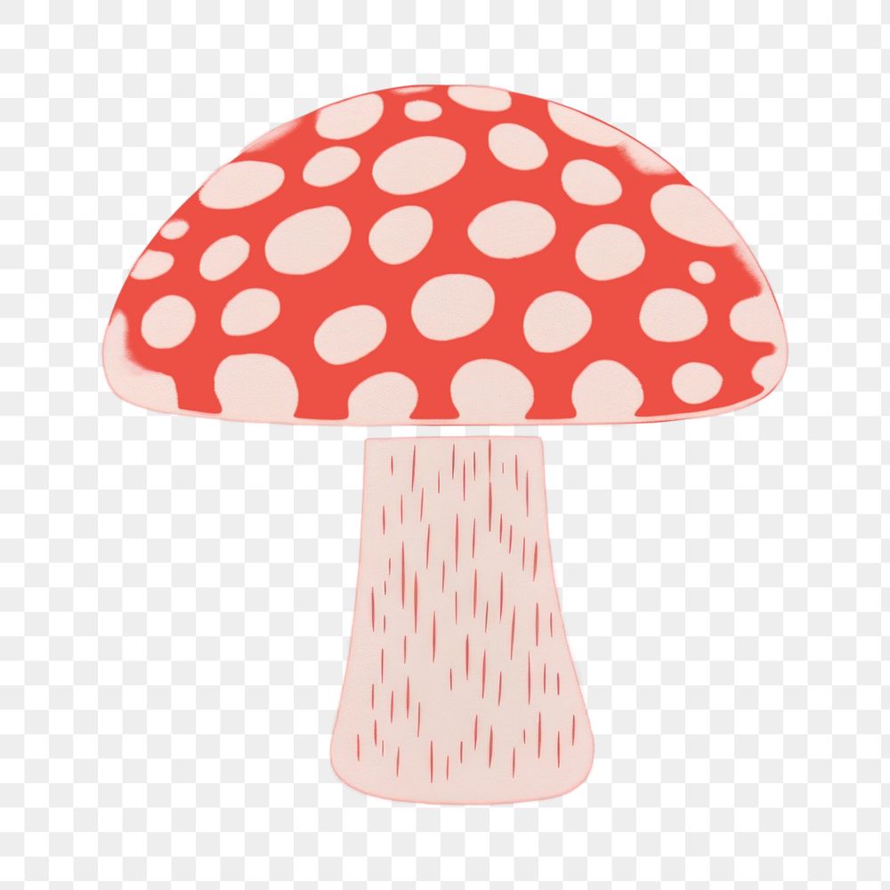 PNG Red mushroom fungus agaric plant. AI generated Image by rawpixel.