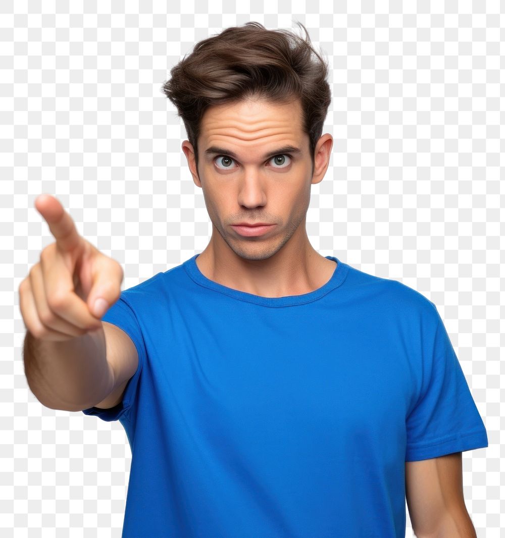 PNG Turn to the right with pointing finger t-shirt portrait photo. AI generated Image by rawpixel.