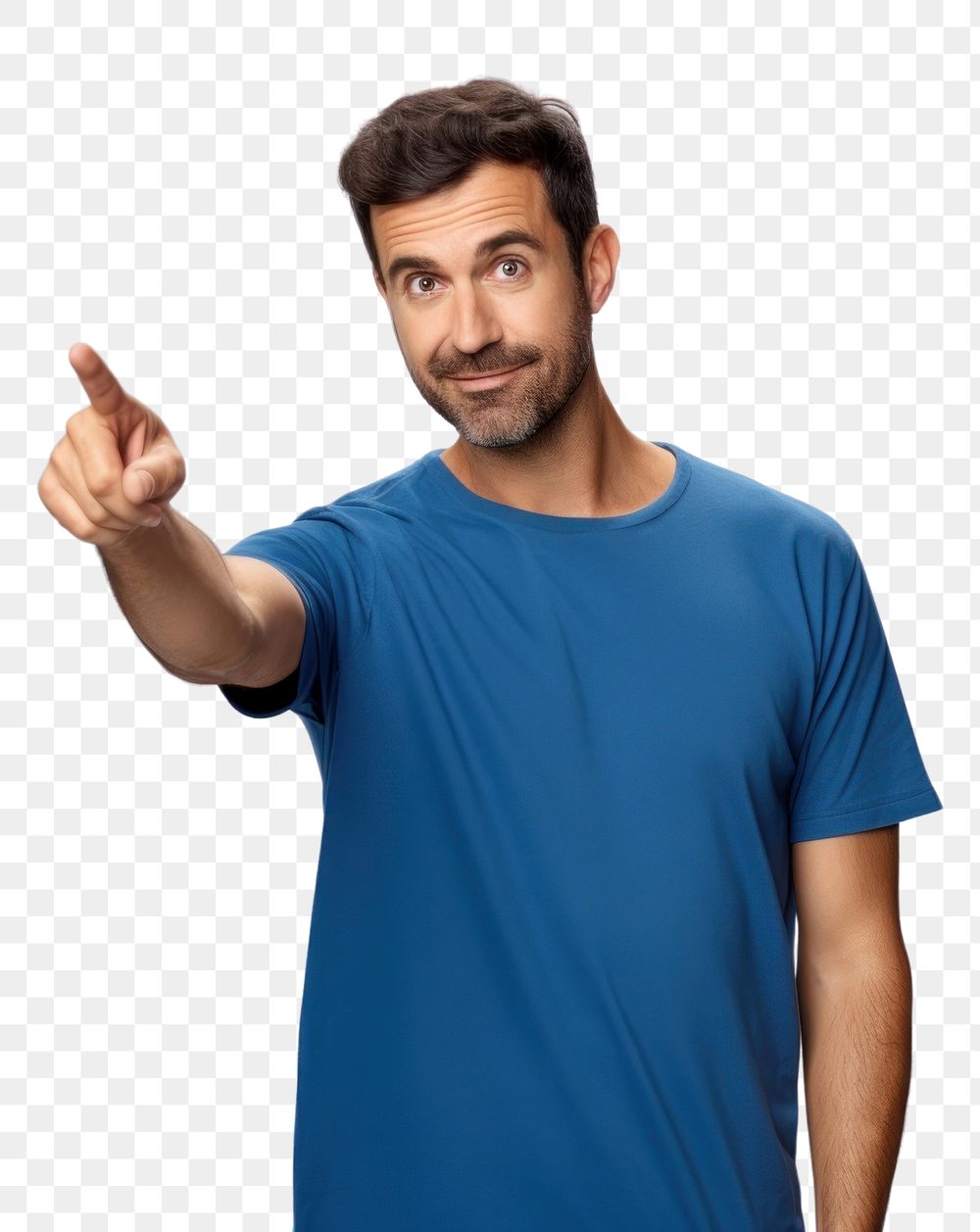 PNG Finger follow turn to right t-shirt pointing portrait. AI generated Image by rawpixel.