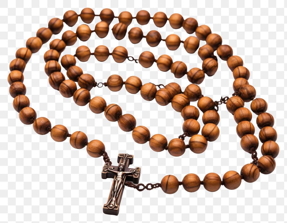 PNG Rosary necklace jewelry bead. AI generated Image by rawpixel.