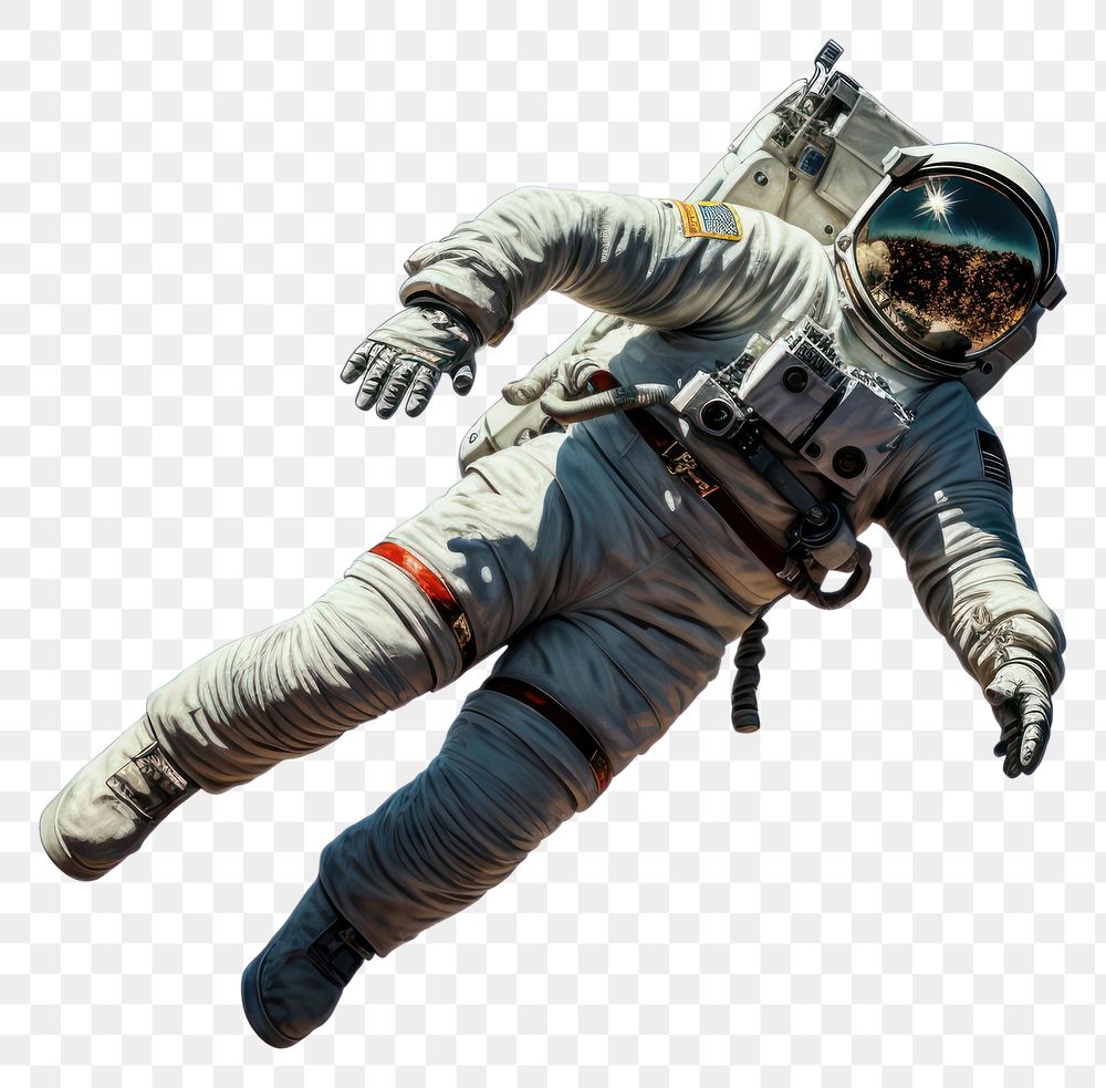 PNG Spaceman flies Astronaut astronaut adult space. AI generated Image by rawpixel.