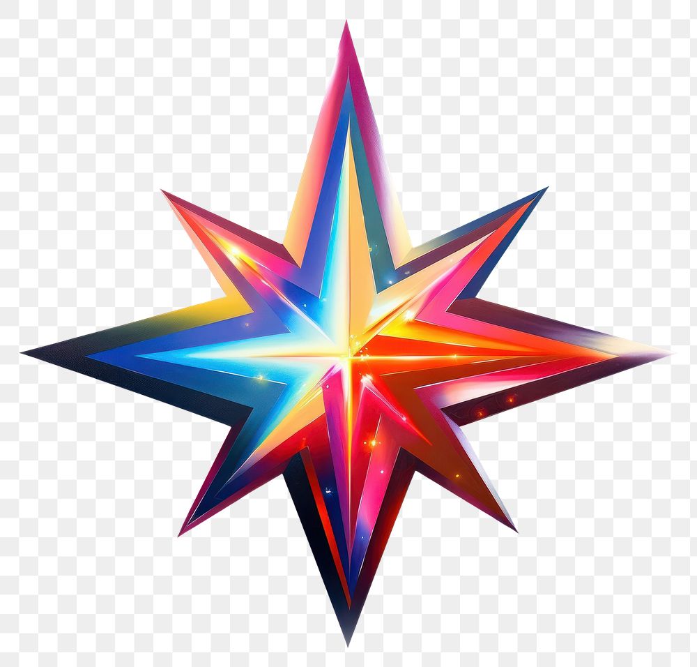 PNG Minimal abstract shapes bright symbol star. AI generated Image by rawpixel.