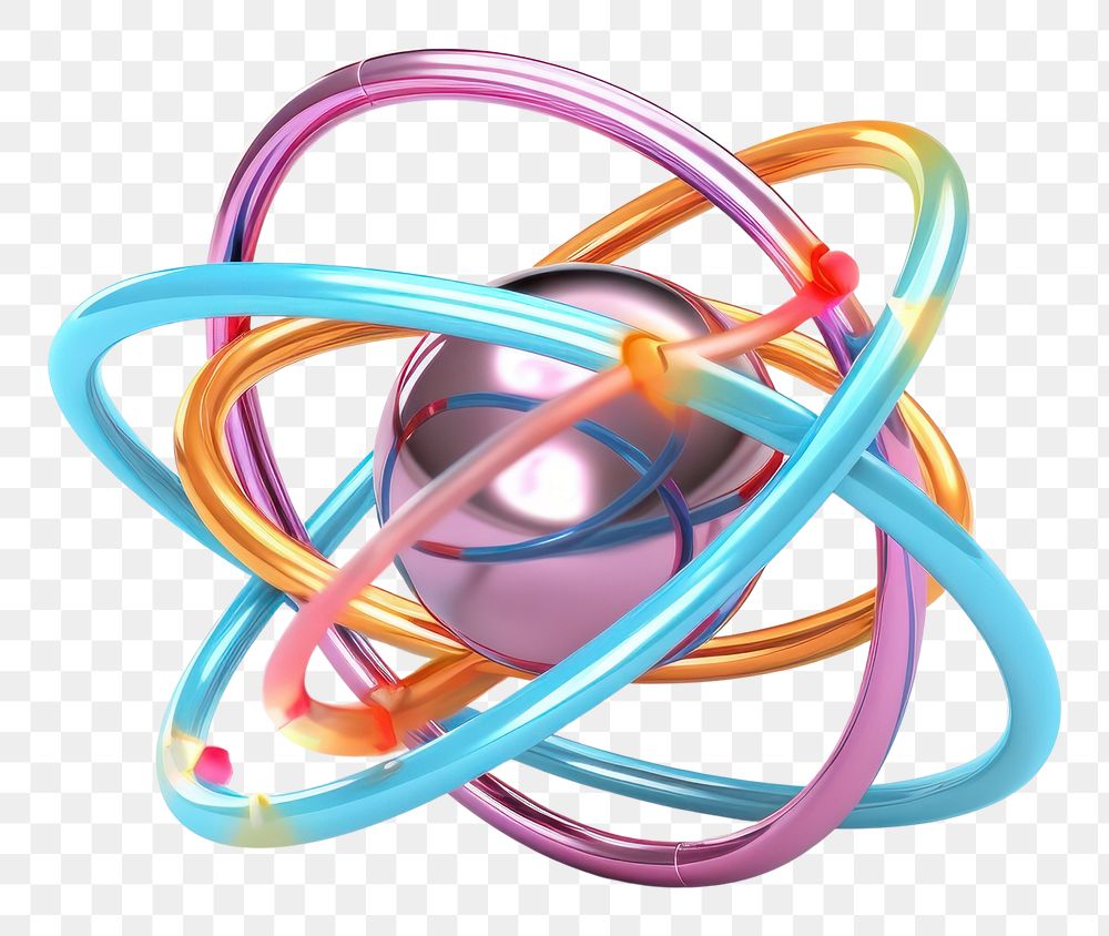 PNG Atom sphere toy white background. AI generated Image by rawpixel.