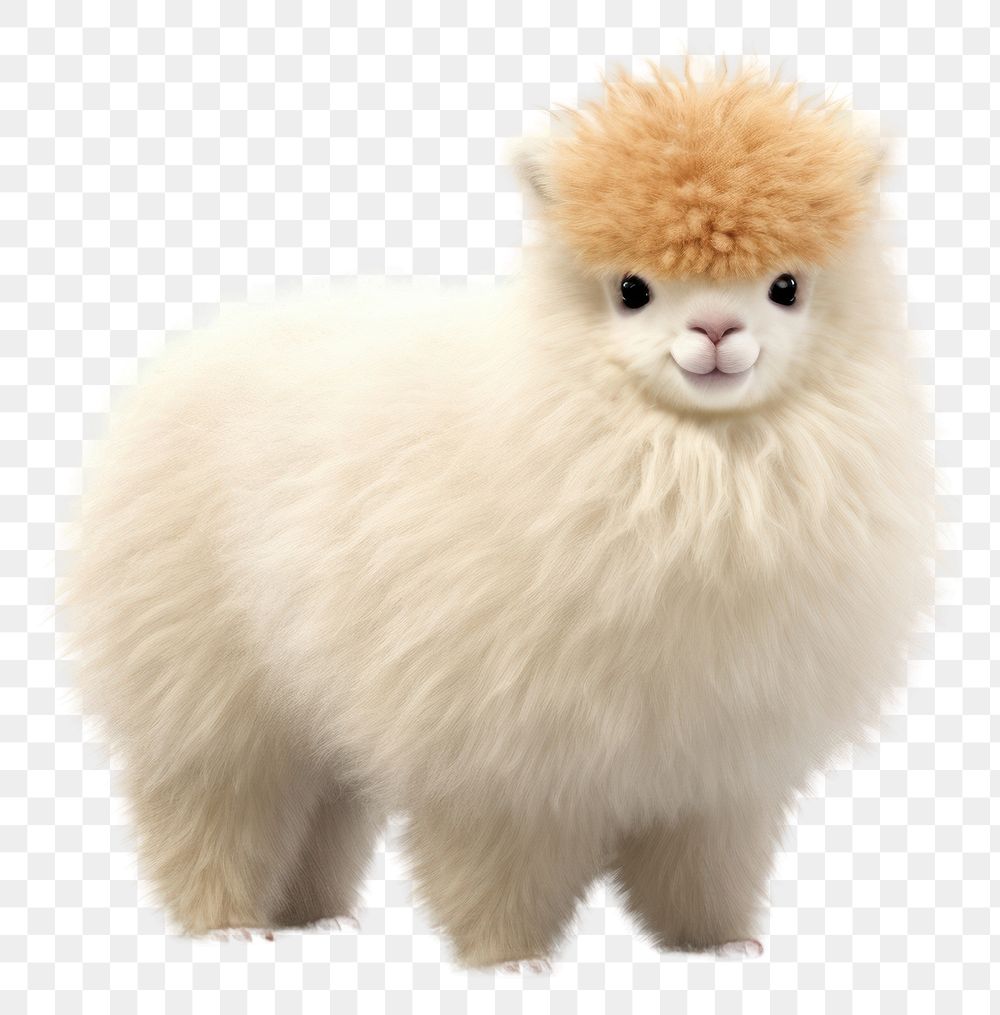 PNG Fat alpaca mammal animal white. AI generated Image by rawpixel.