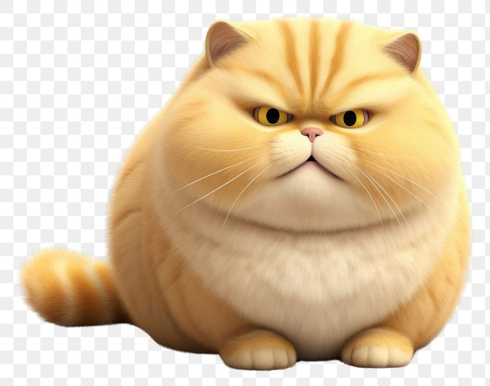 PNG Fat cat mammal animal cute. AI generated Image by rawpixel.