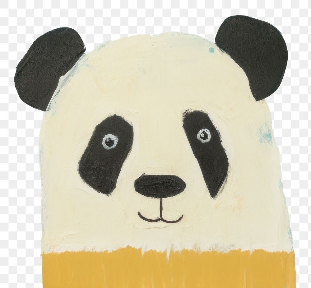 PNG Panda painting mammal animal. AI generated Image by rawpixel.