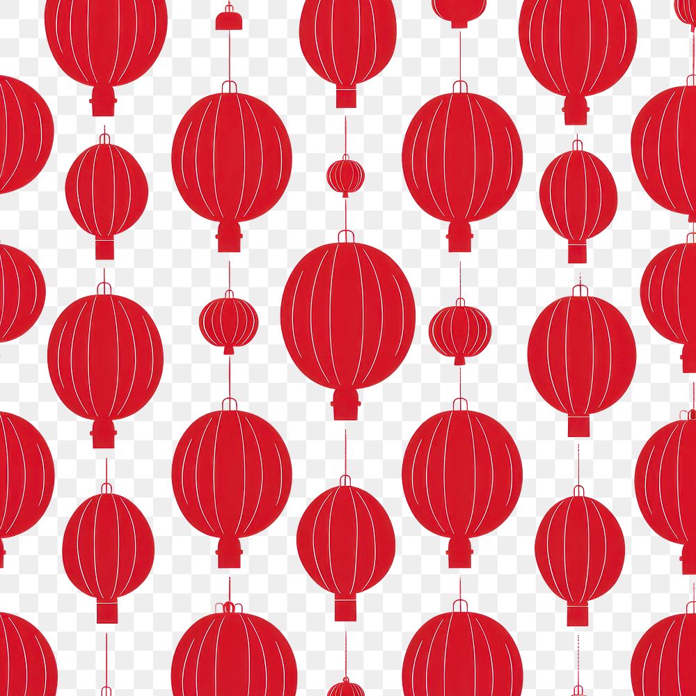 PNG Chinese red lanterns pattern backgrounds balloon. AI generated Image by rawpixel.