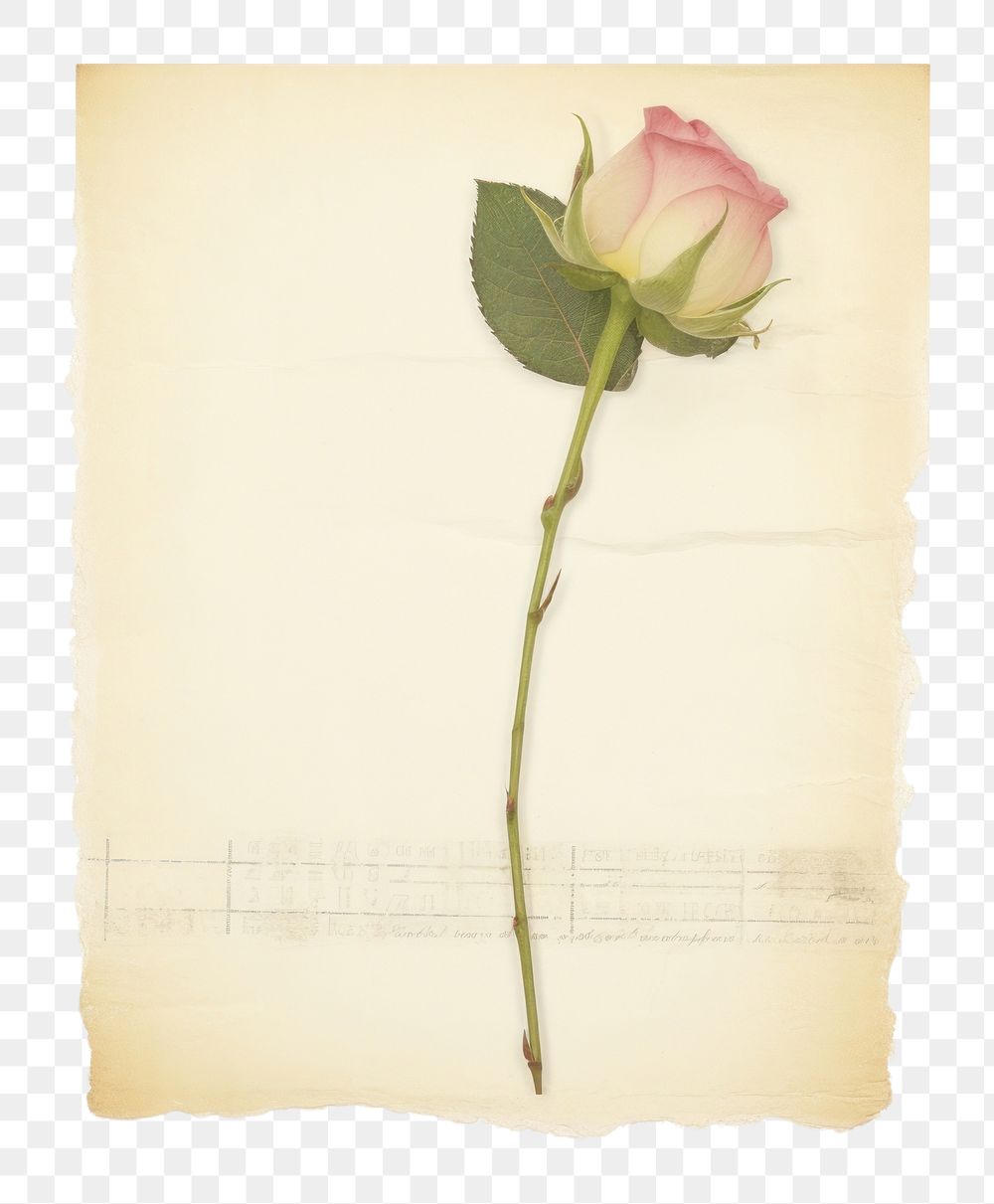 PNG Adhesive tape is stuck on the rose flower petal plant. AI generated Image by rawpixel.