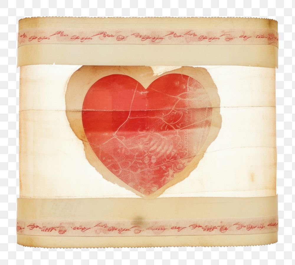 PNG Heart vintage old white background rectangle. AI generated Image by rawpixel.
