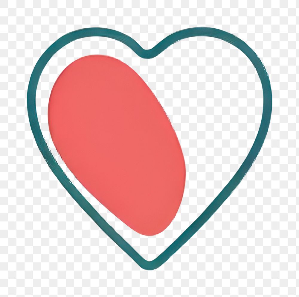 PNG Big love heart logo pattern. AI generated Image by rawpixel.