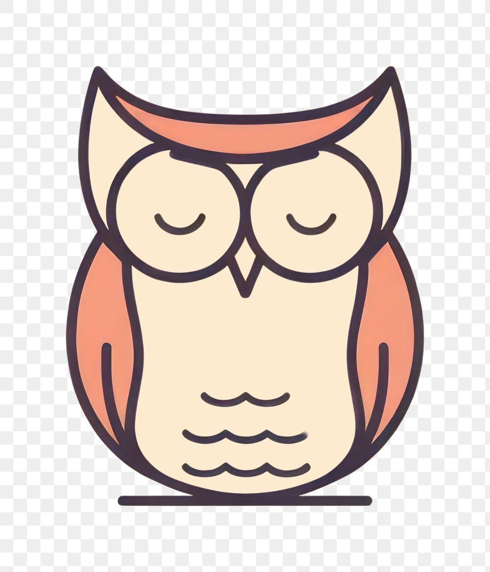 PNG Owl cartoon drawing sketch. AI generated Image by rawpixel.