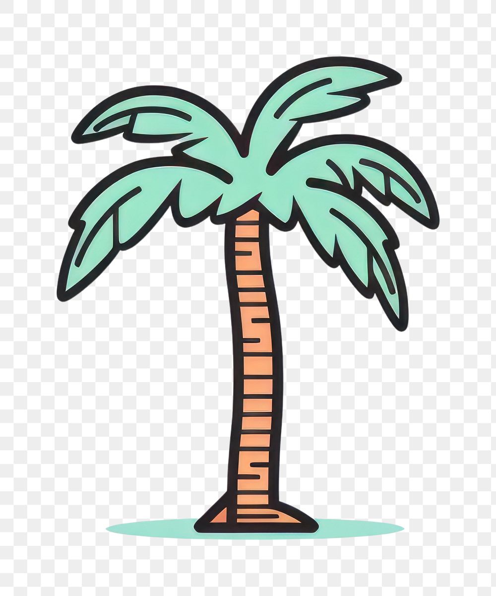 PNG Palm tree plant arecaceae cartoon. AI generated Image by rawpixel.