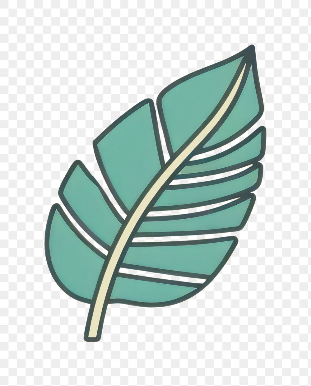 PNG Tropical drawing sketch leaf. AI generated Image by rawpixel.