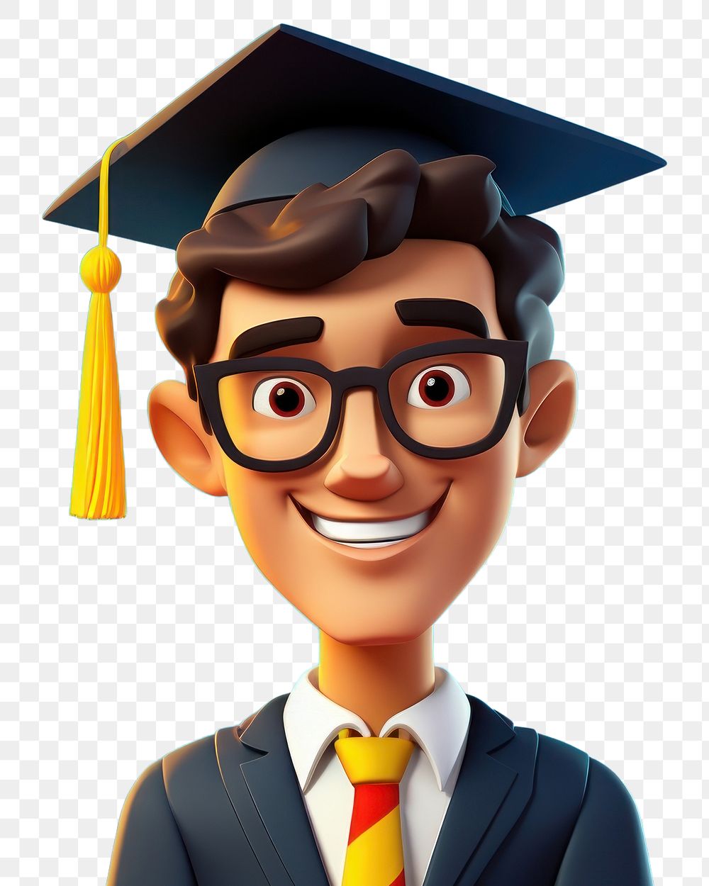 PNG Graduate person graduation cartoon intelligence. AI generated Image by rawpixel.