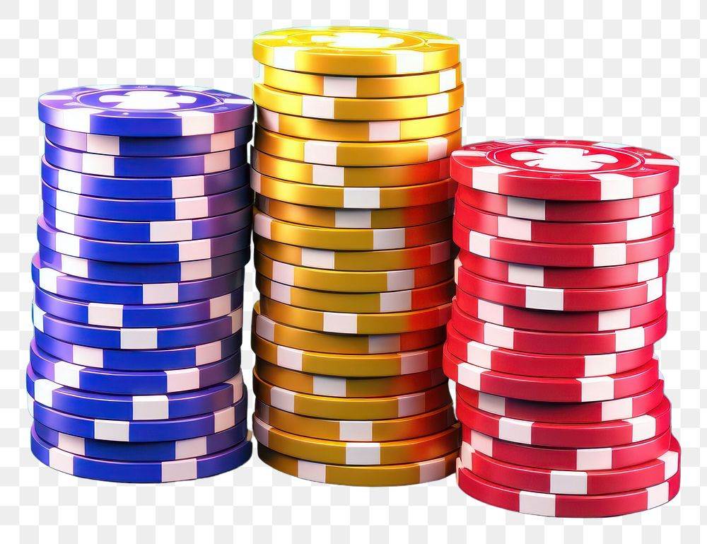 PNG Stacks of casino chips gambling game opportunity