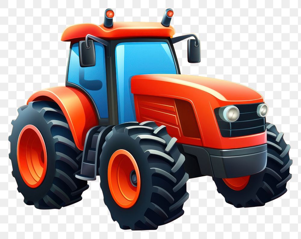 PNG Tractor vehicle cartoon wheel. AI generated Image by rawpixel.