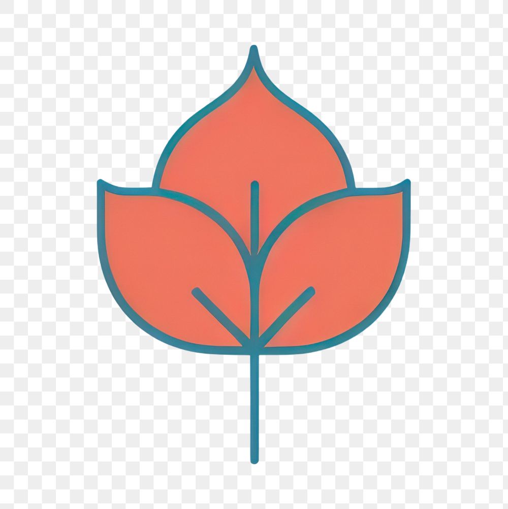 PNG Flower plant leaf logo. AI generated Image by rawpixel.