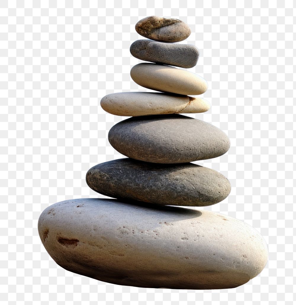 PNG Pebble stack nature beach tranquility. AI generated Image by rawpixel.