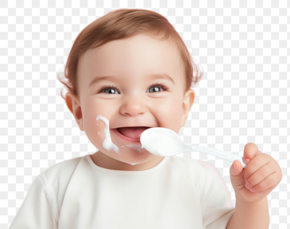 PNG  Baby toothbrush innocence happiness. AI generated Image by rawpixel.