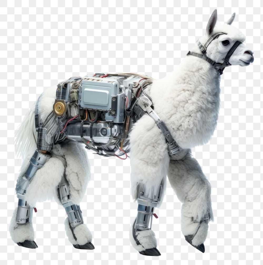 PNG Cyborg llama animal mammal horse. AI generated Image by rawpixel.