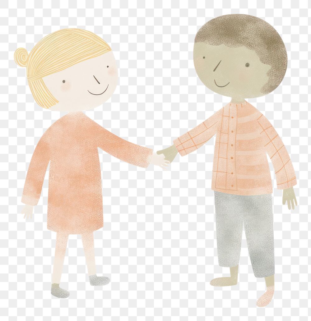 PNG Characters shaking hands drawing sketch art. AI generated Image by rawpixel.