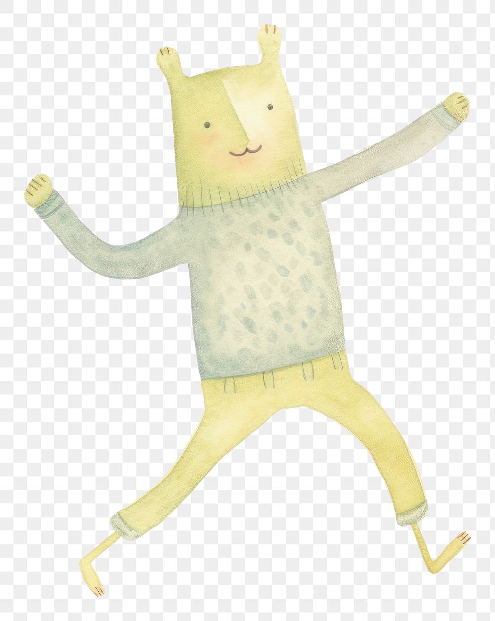 PNG Character dancing toy white background representation. AI generated Image by rawpixel.