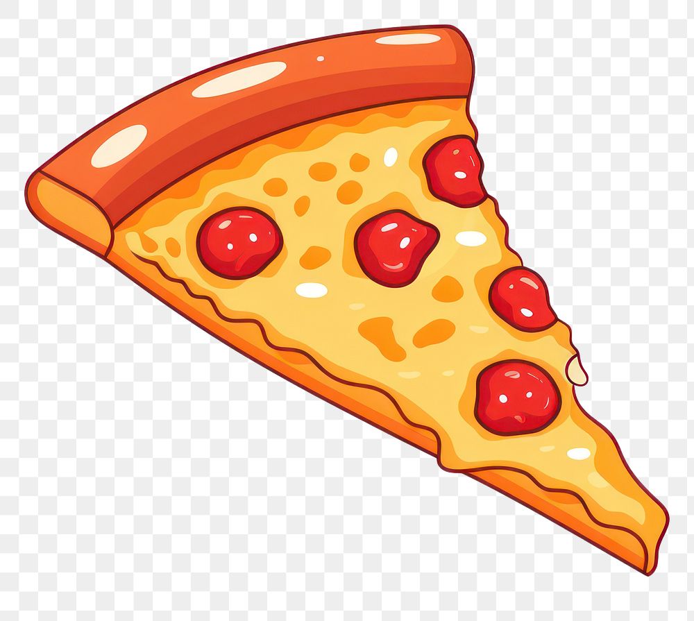 PNG Pizza food white background pepperoni. AI generated Image by rawpixel.