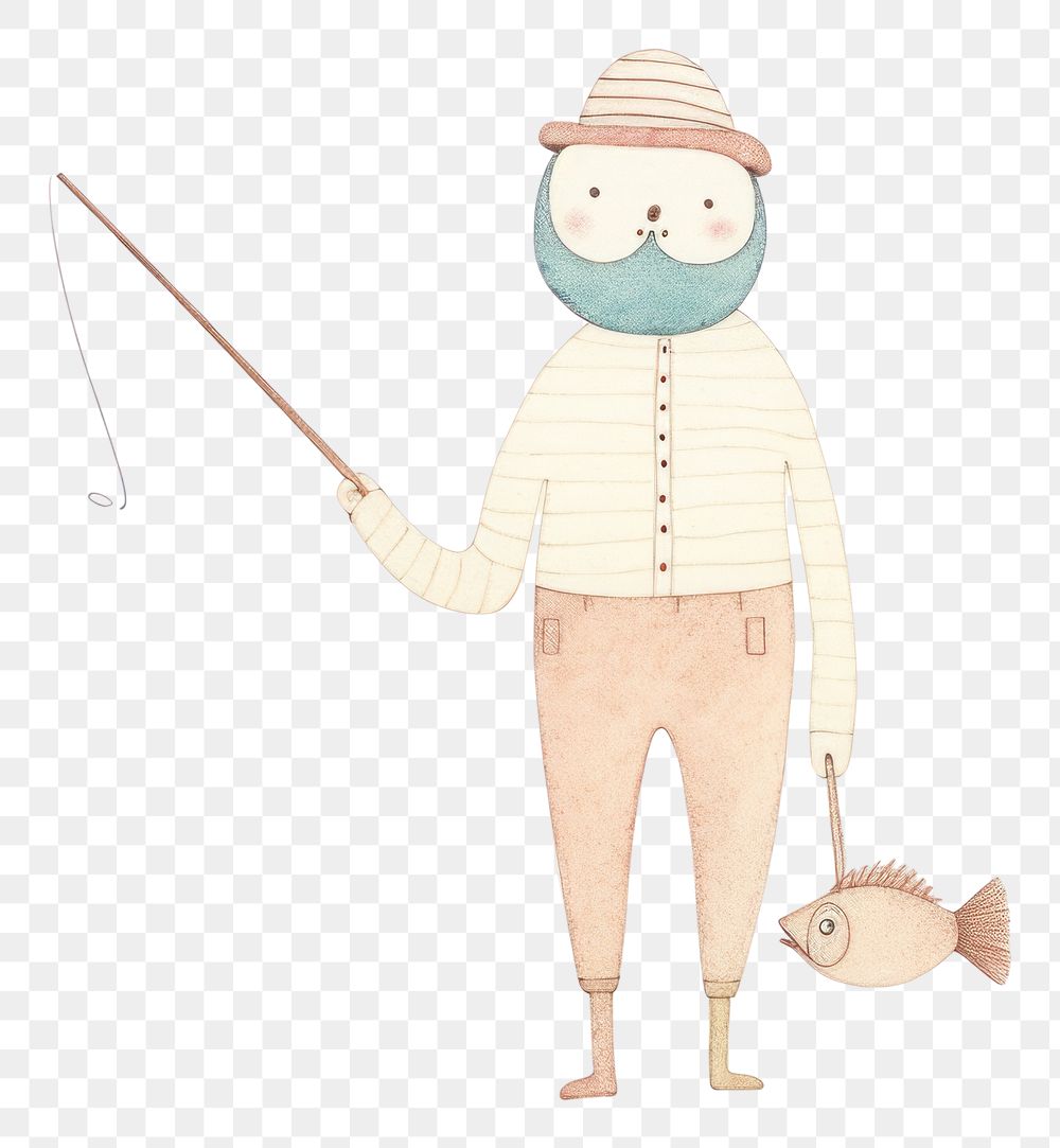 PNG Man character fishing drawing sketch art. AI generated Image by rawpixel.