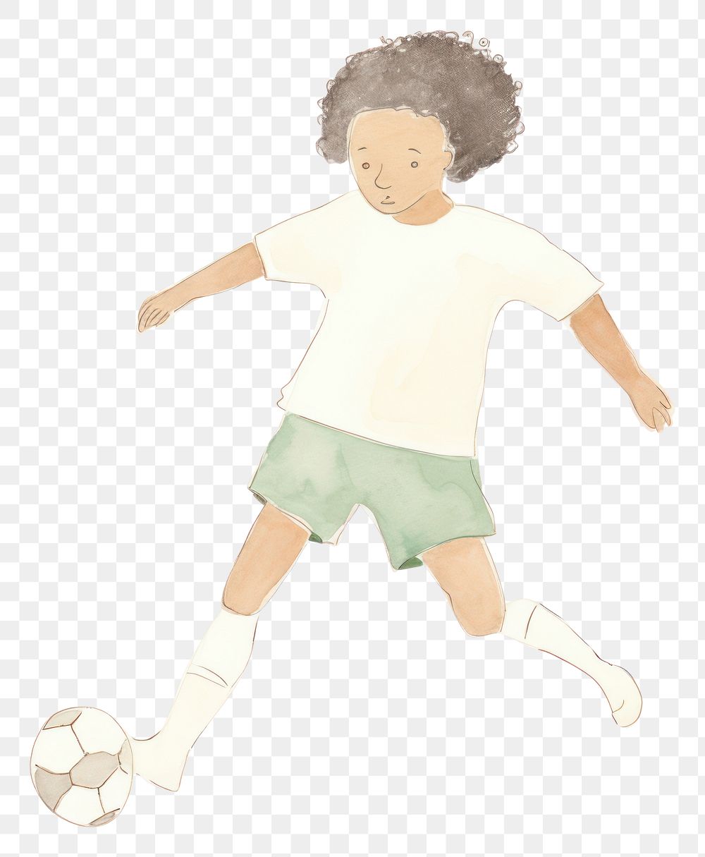 PNG Soccer athlete character football drawing sports. AI generated Image by rawpixel.