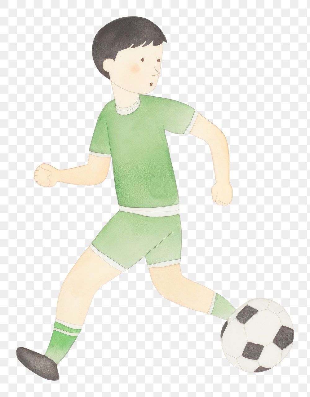 PNG Soccer athlete character football kicking sports. AI generated Image by rawpixel.