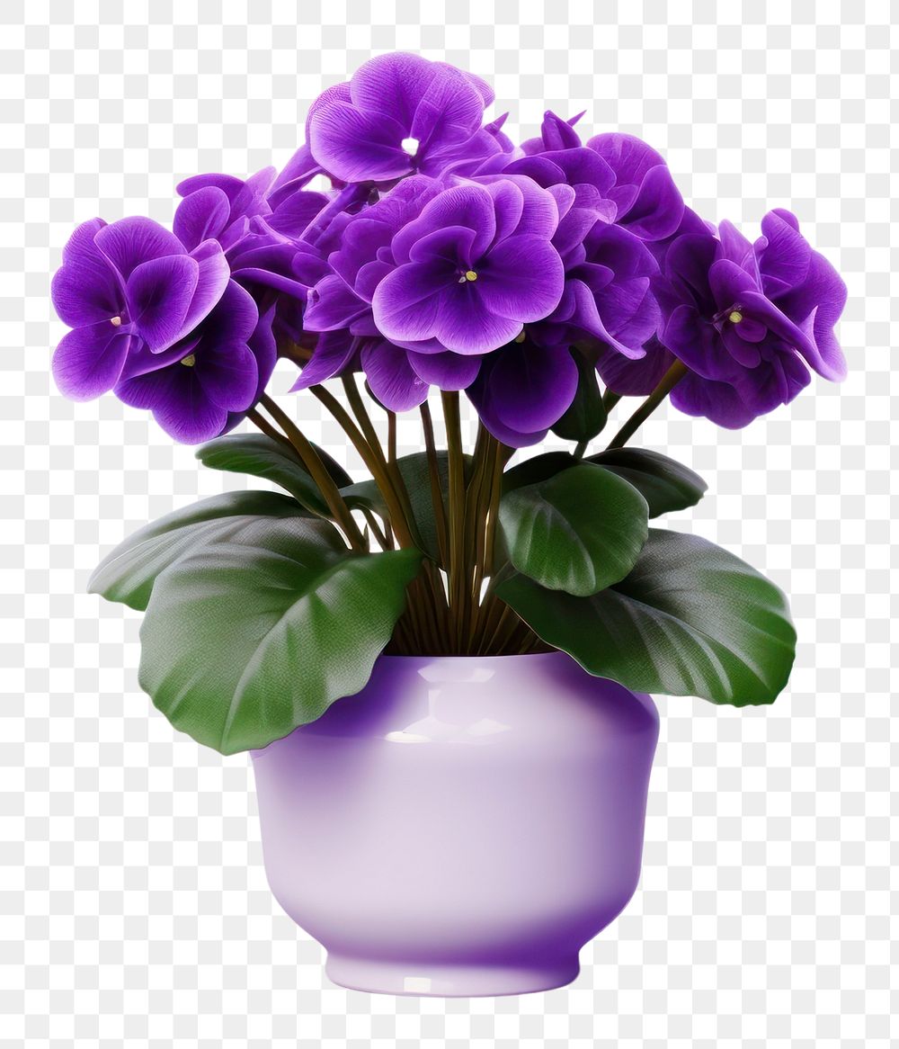 PNG African violet flower purple plant. AI generated Image by rawpixel.