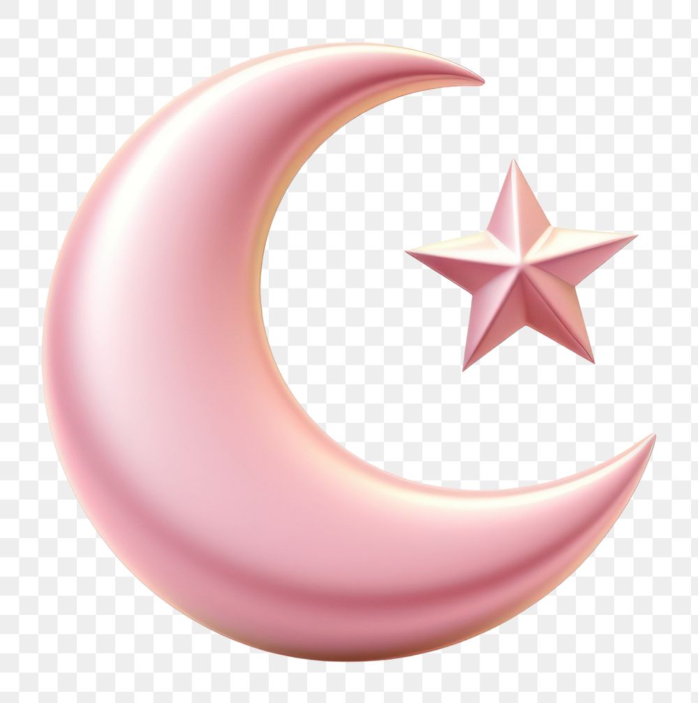 PNG Eid mubarak night moon white background. AI generated Image by rawpixel.