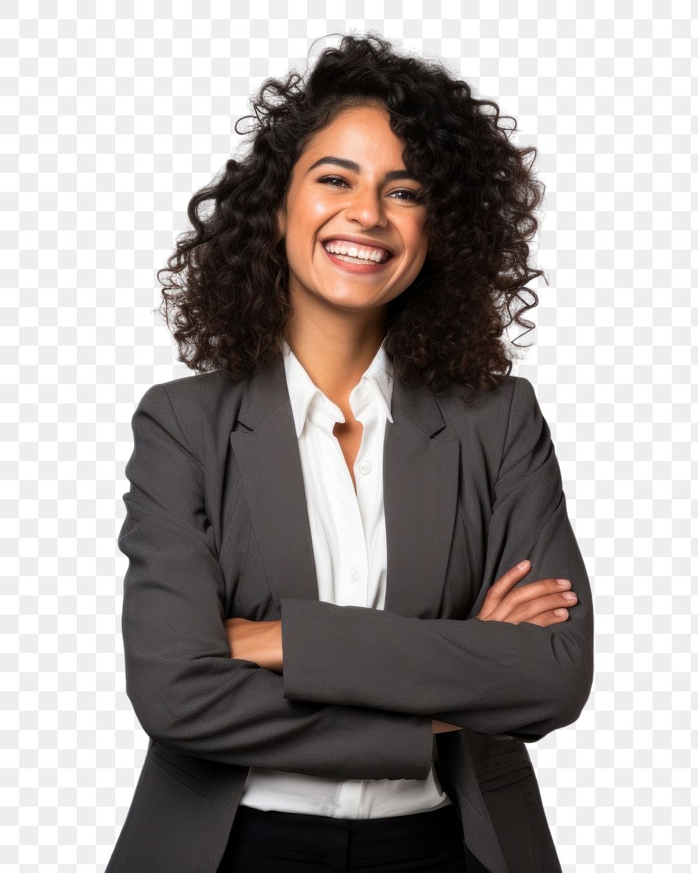 PNG Business woman standing blazer smile. AI generated Image by rawpixel.