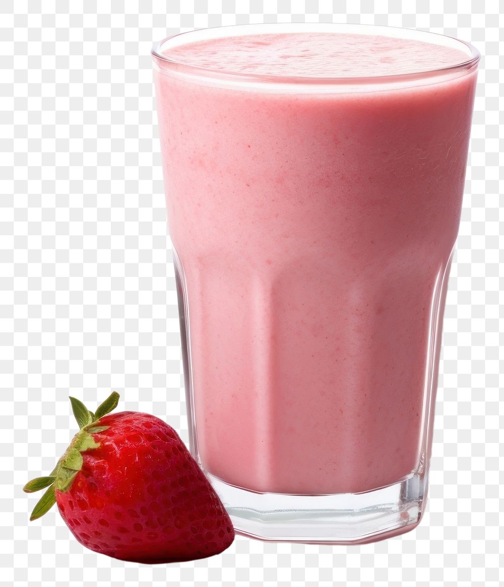 PNG Strawberry smoothie milkshake juice fruit. AI generated Image by rawpixel.
