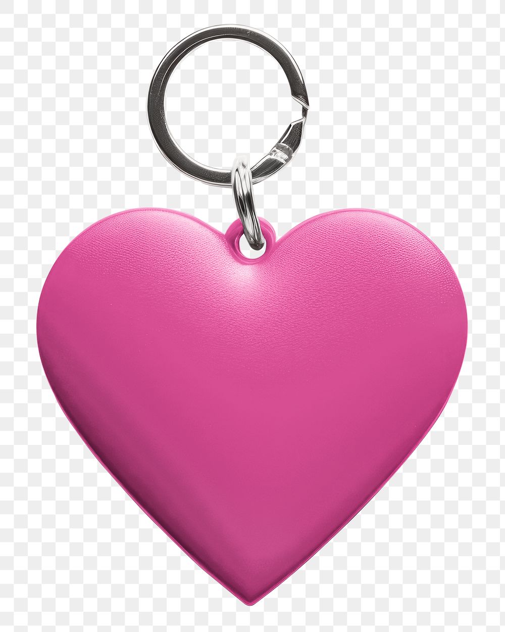 PNG pink heart keychain, transparent background