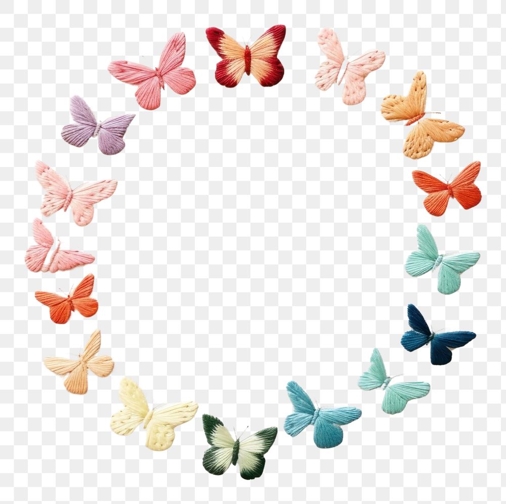 PNG Little butterfly circle border pattern animal confectionery. AI generated Image by rawpixel.