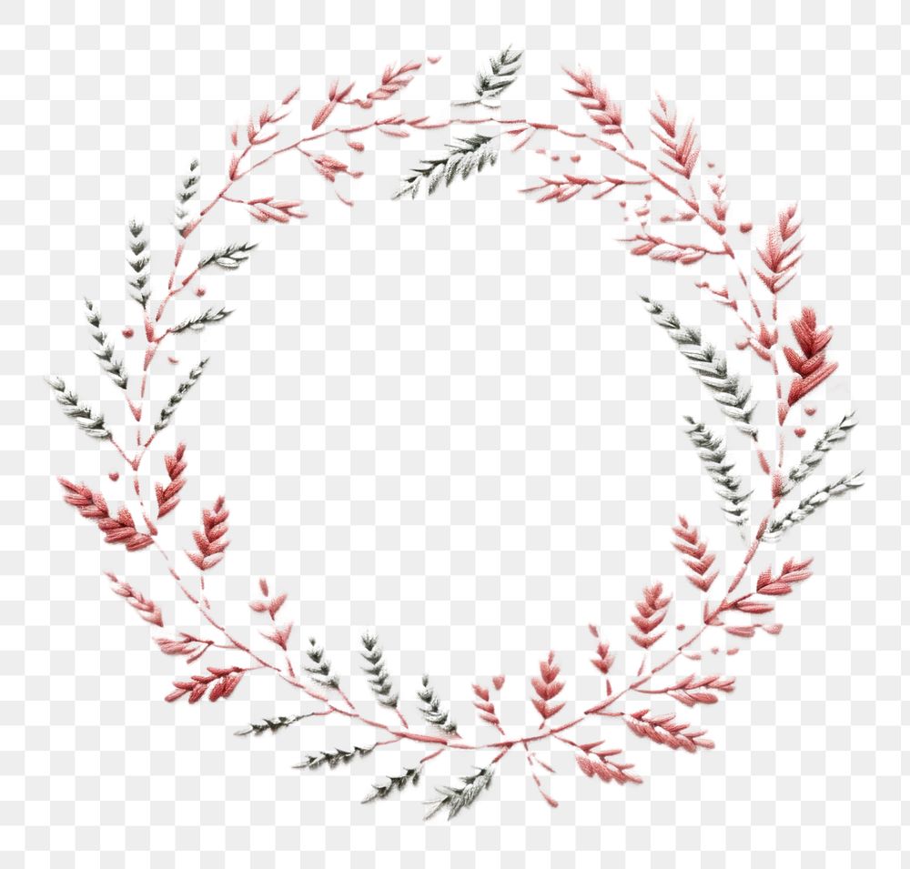 PNG Little Christmas wreath embroidery pattern christmas. AI generated Image by rawpixel.