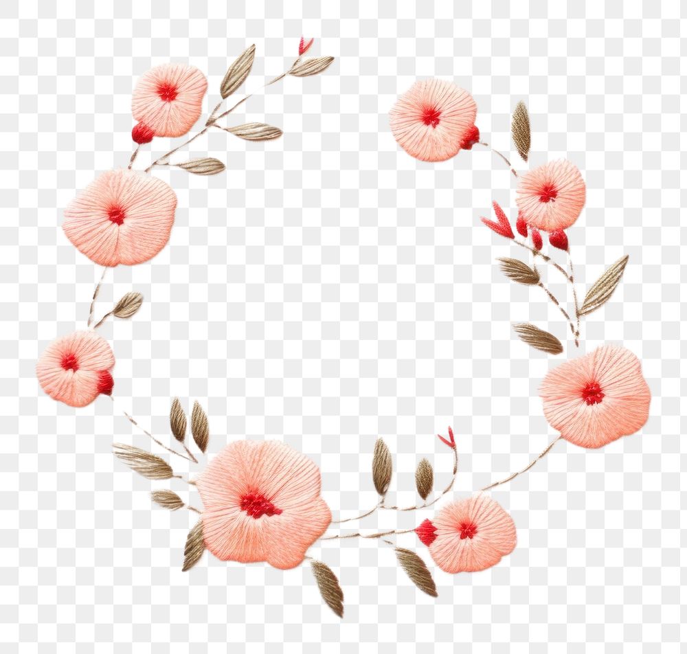 PNG Little flower circle border pattern plant creativity. AI generated Image by rawpixel.