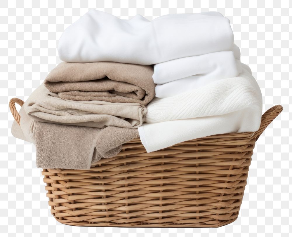 PNG Laundry basket laundry folded linen. AI generated Image by rawpixel.