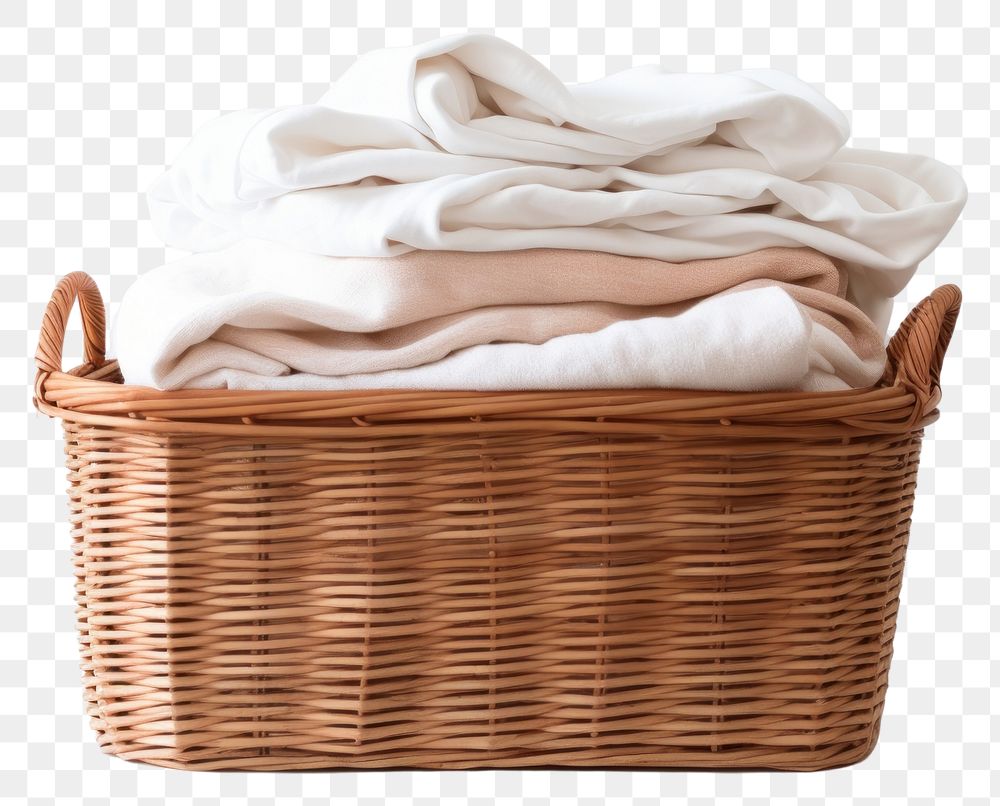 PNG Laundry basket laundry folded white background. AI generated Image by rawpixel.