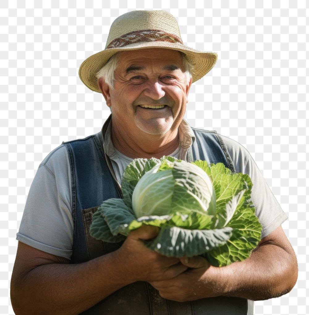 PNG Happy smiling farmer vegetable portrait holding. AI generated Image by rawpixel.
