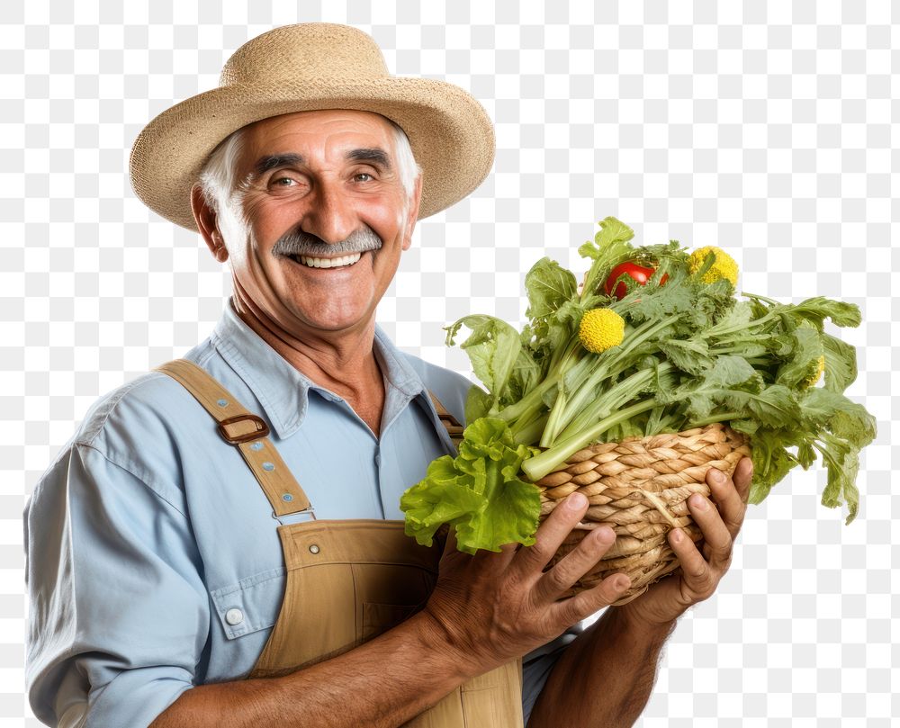 PNG Happy smiling farmer gardening vegetable portrait. AI generated Image by rawpixel.