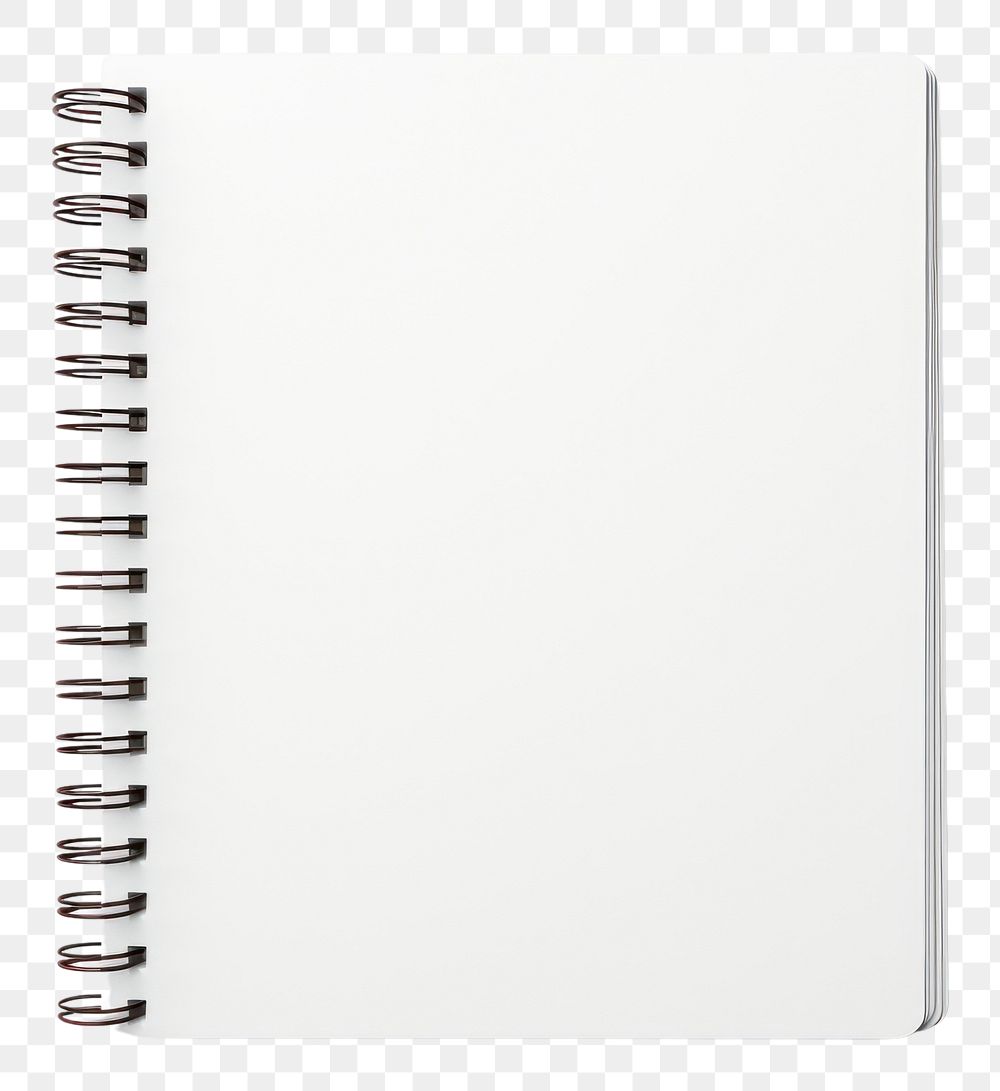 PNG 1 blank notebook for student diary white page. AI generated Image by rawpixel.
