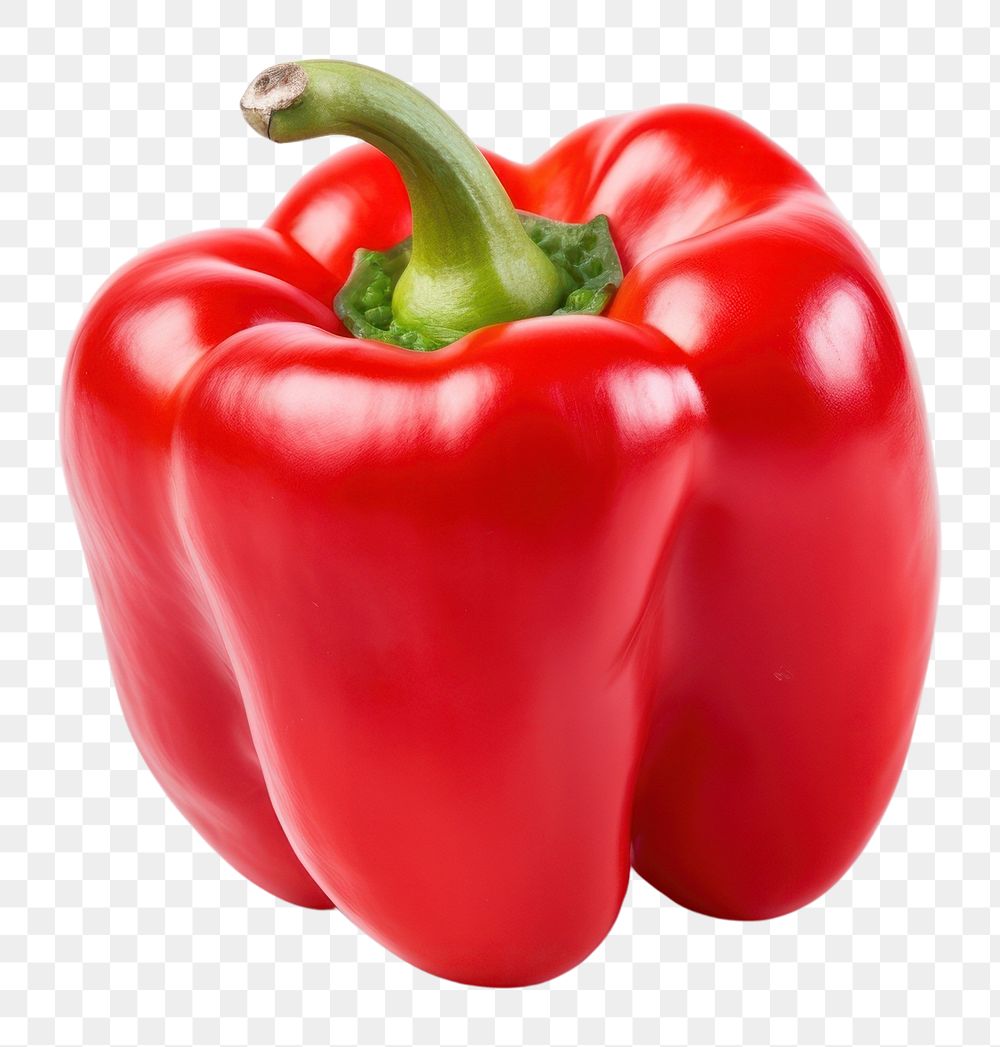 PNG 1 red bell pepper vegetable plant food. AI generated Image by rawpixel.