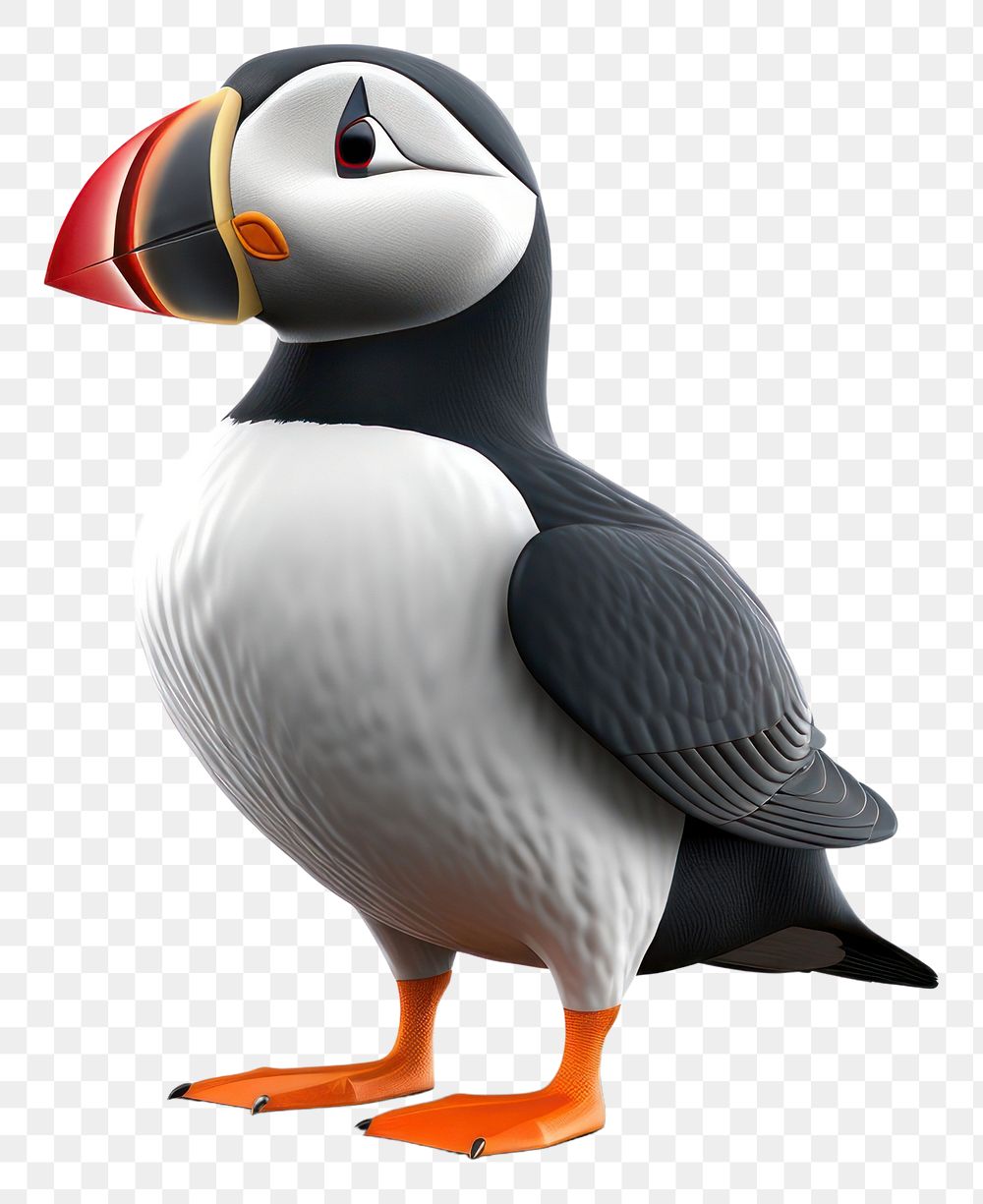 PNG Animal puffin bird wildlife. AI generated Image by rawpixel.